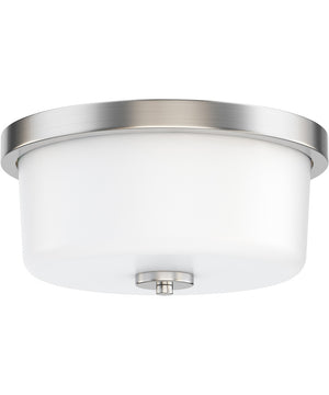 Fuller 2-Light Flush Mount Satin Nickel