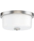 Fuller 2-Light Flush Mount Satin Nickel