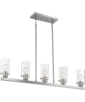 39"W Sommerset 5-Light Pendant Brushed Nickel