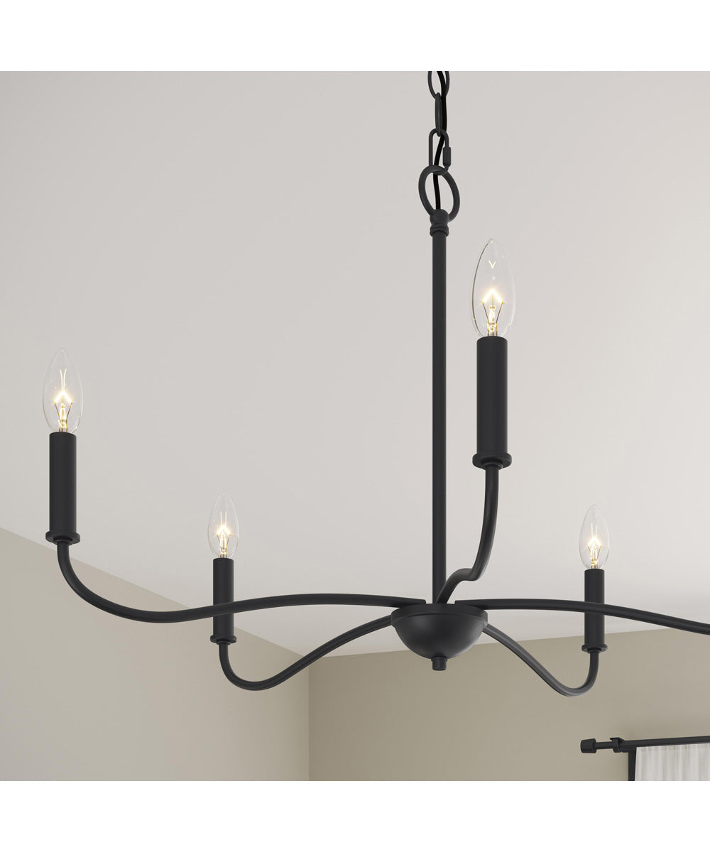 Ilia 5-Light Chandelier Matte Black