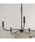 Ilia 5-Light Chandelier Matte Black