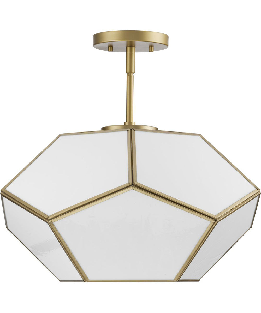 Latham 18 in. 3-Light Flush Mount Vintage Gold