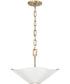 Maeve 4-Light Pendant Matte Brass and White