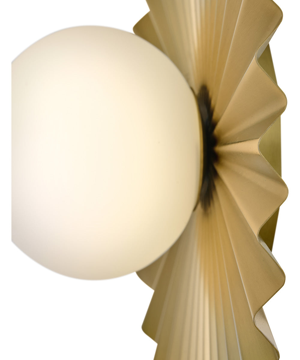 Stevie 1-Light Medium Flush Mount in Lacquered Brass