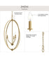 Jheni 3-Light Foyer Pendant Brushed Gold