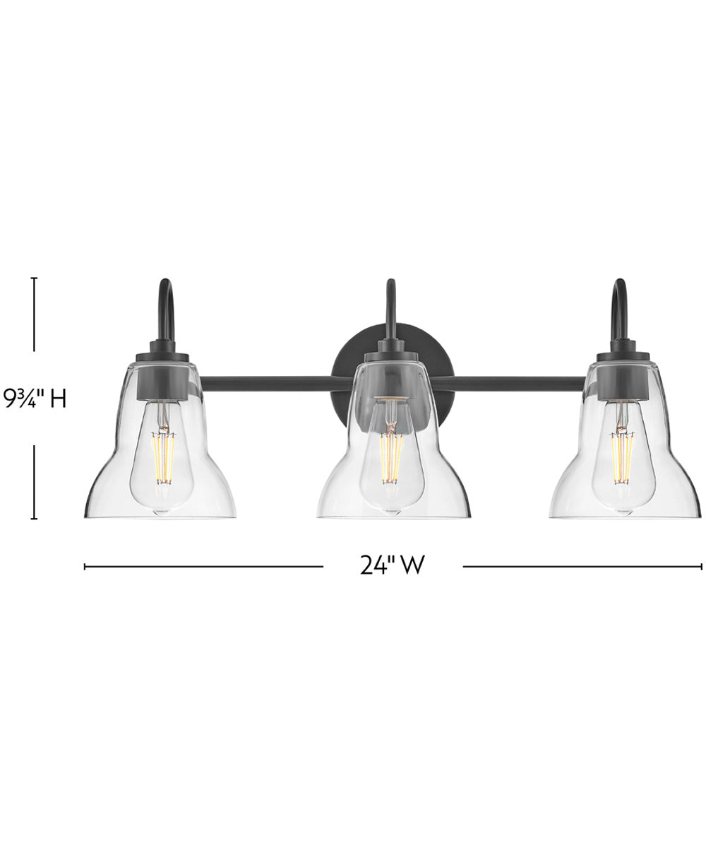 Vera 3-Light Medium Three Light Vanity in Black