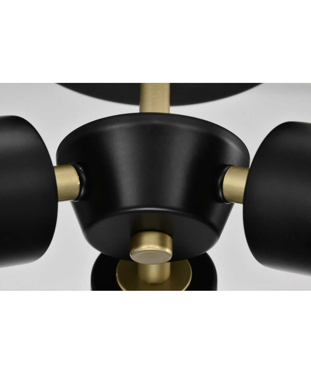 Marc 3-Light Close-to-Ceiling Matte Black