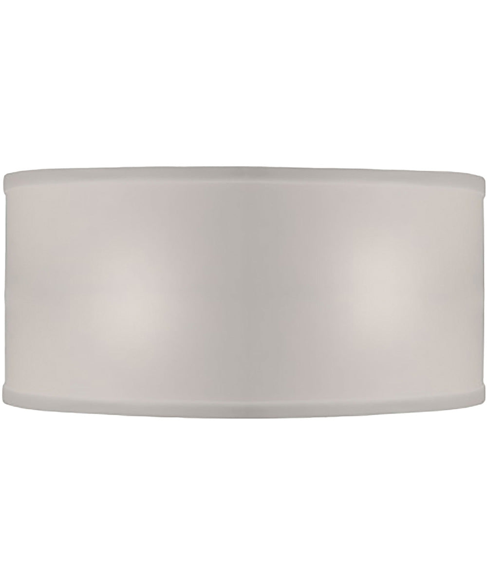 16x16x7 White Camelot Shallow Drum Hardback Lampshade