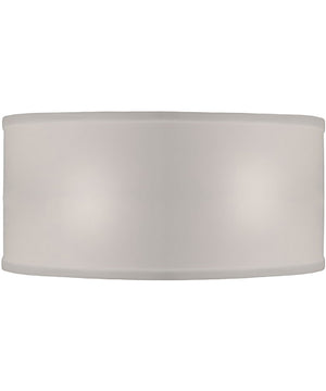 16x16x7 White Camelot Shallow Drum Hardback Lampshade