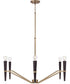 Enzo 6-Light Chandelier Aged Brass and Black