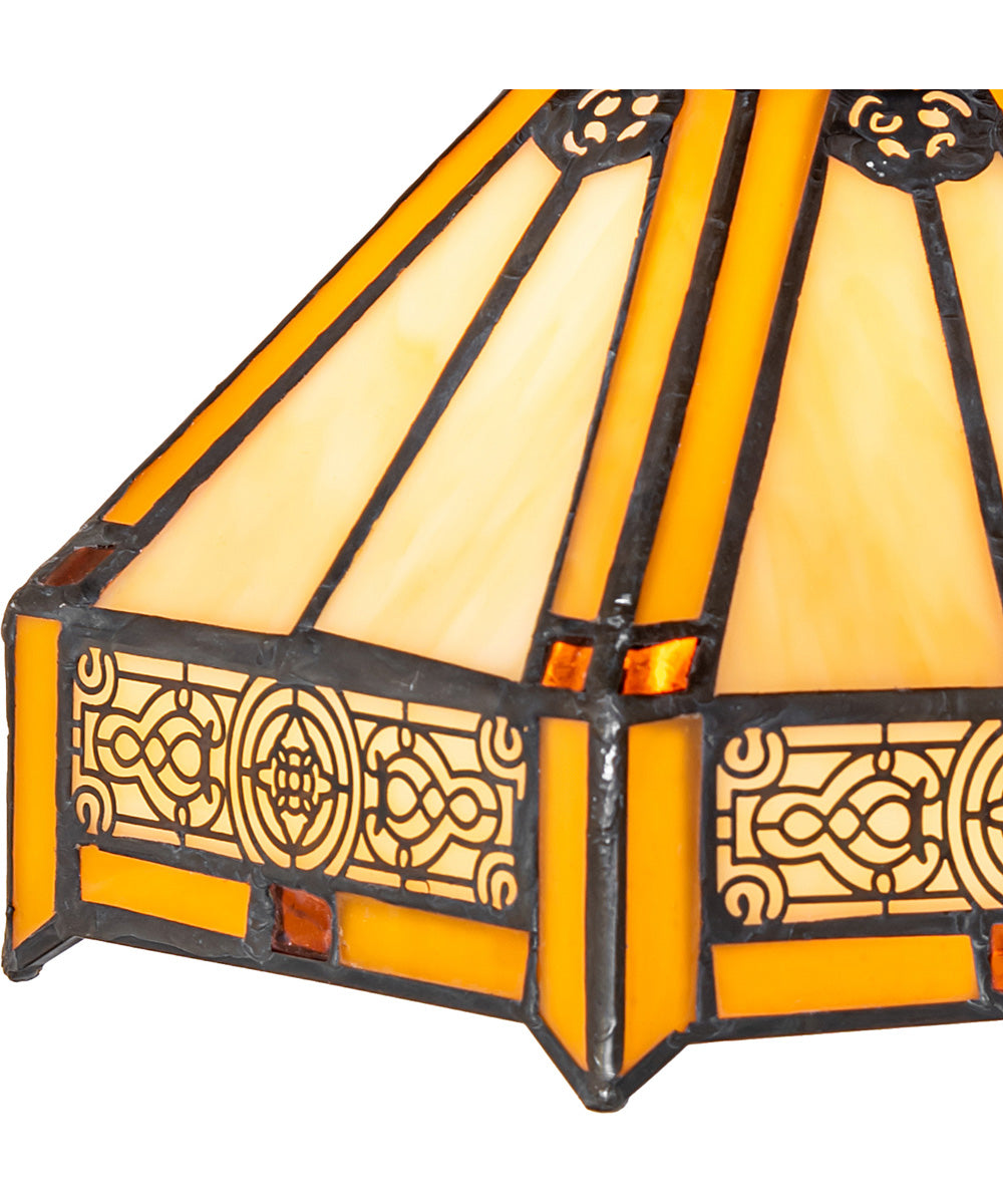 8" Wide Peaches Flushmount