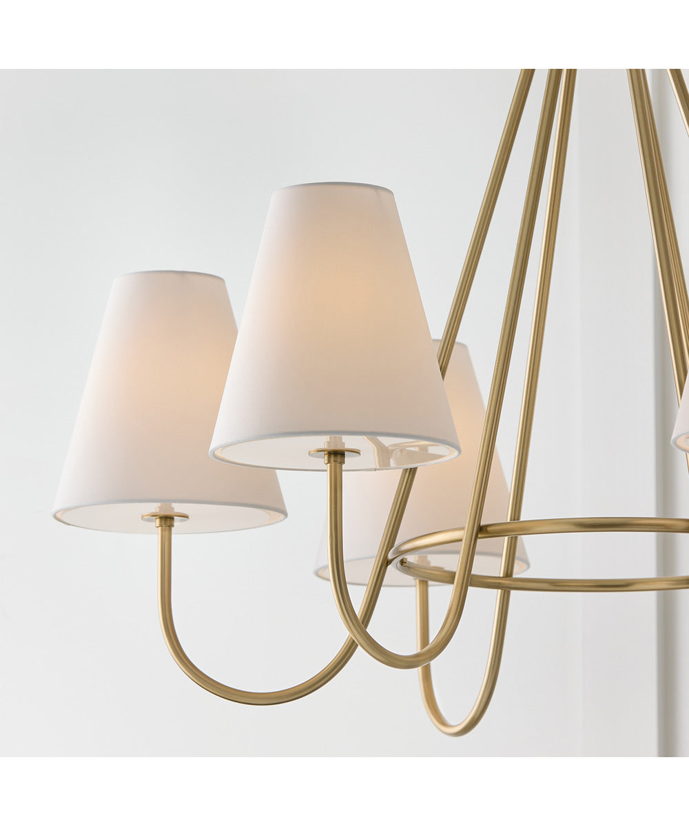 Julia 6-Light Chandelier Matte Brass