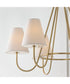 Julia 6-Light Chandelier Matte Brass