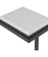Martini Table in Satin Black with White Polished Marble