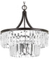 Glimmer 5-Light Clear Glass Luxe Pendant Light Antique Bronze
