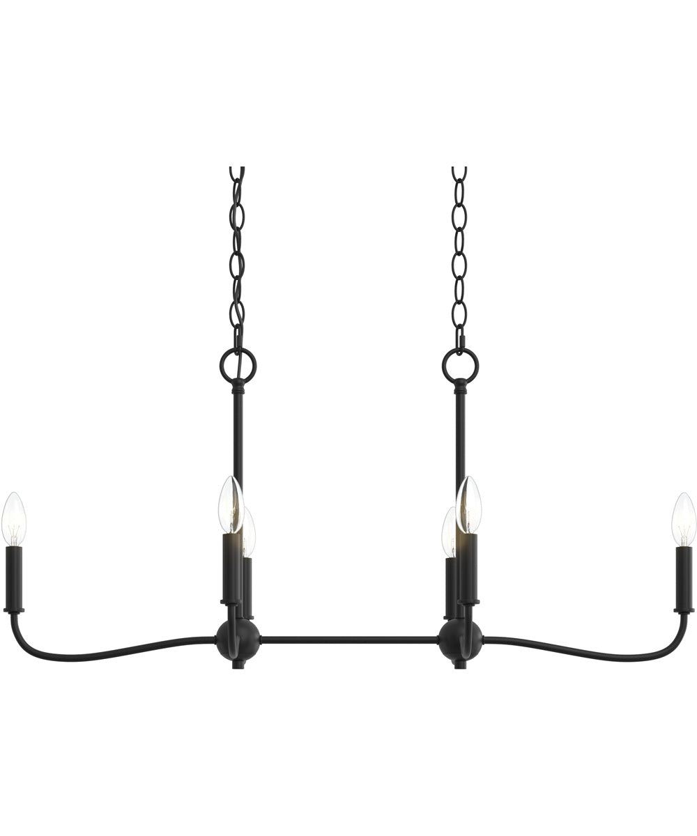 Ilia 6-Light Island Chandelier Matte Black