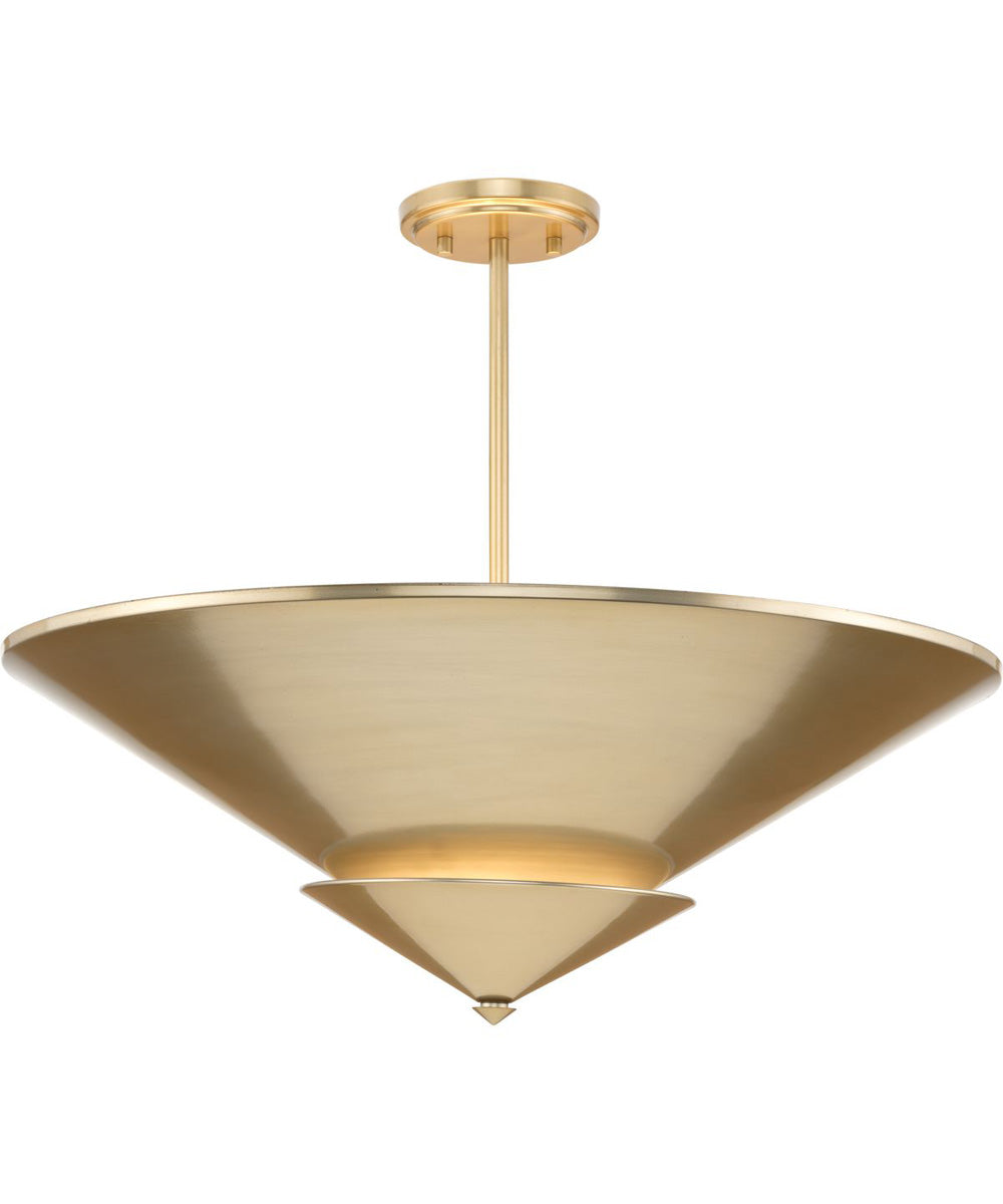 Pinellas 25 in. 4-Light Flush Mount Soft Gold