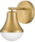 Haddie 1-Light Small Single Light Vanity in Lacquered Brass