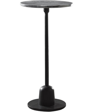 Accent Furniture with Aluminum in Matte Black with Black Marble