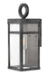 13"H Porter 1-Light Mini Outdoor Wall Light in Aged Zinc