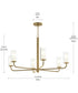 Mack 6-Light Chandelier with Layered Glass Shades Brushed Gold