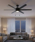 60" Aldea X 6-Blade Ceiling Fan Oil Rubbed Bronze Finish with Integrated LED Light