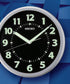 Silver Framed Black Wall Clock Luminous Hands