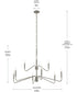 Pilar Two-Tier 9-Light Chandelier Brushed Nickel