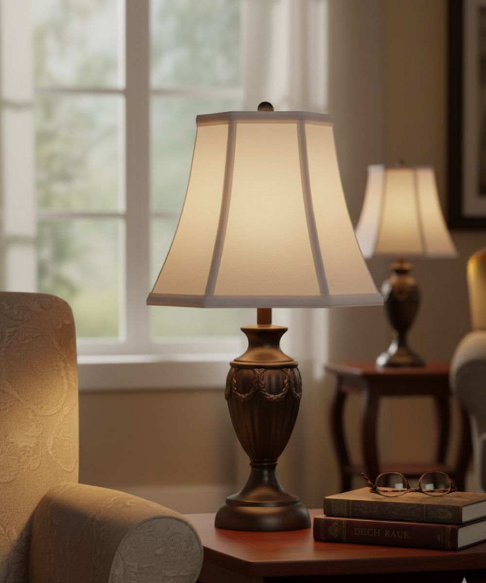 6x10x9 Pearl Supreme Satin Hex Bell Softback Lampshade