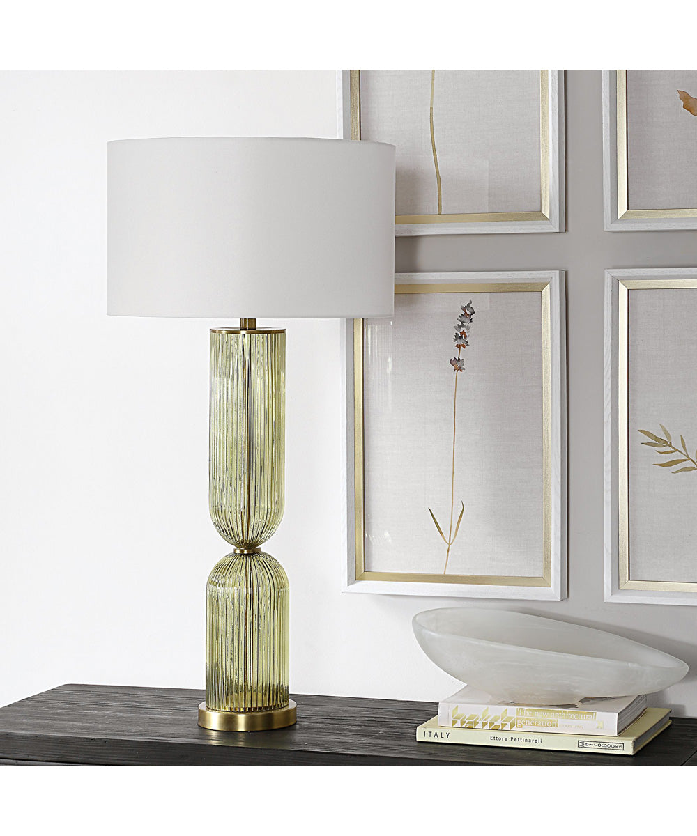 Mirah Olive Glass Table Lamp