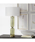 Mirah Olive Glass Table Lamp