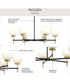 Rigsby 6-Light Medium Chandelier Matte Black and Brushed Gold