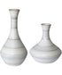 Potter Fluted Striped Vases, Set of 2