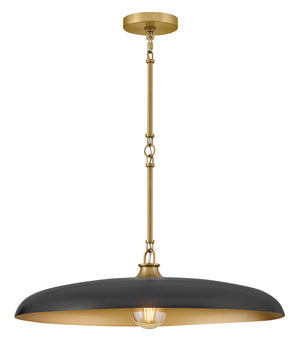 Sadie 1-Light Medium Dome Chandelier in Lacquered Brass