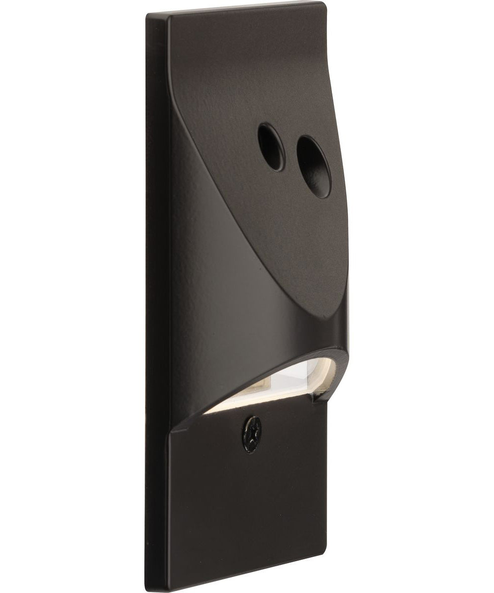LED Indoor/Outdoor Integrated LED Wall or Step Light with Photocell Antique Bronze