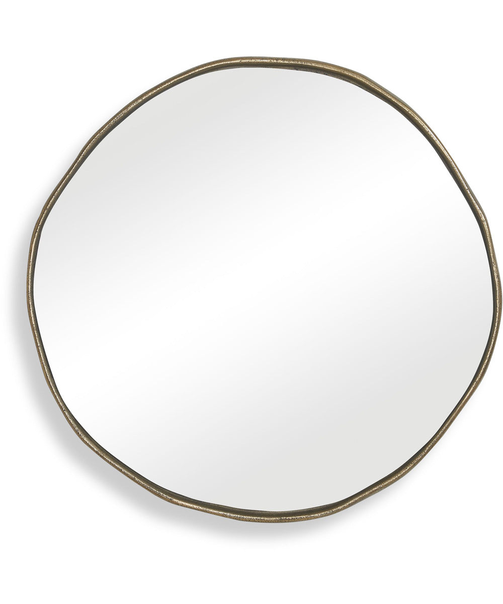 Lowen Round Brass Mirror