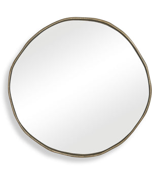 Lowen Round Brass Mirror