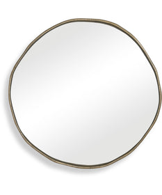 Lowen Round Brass Mirror