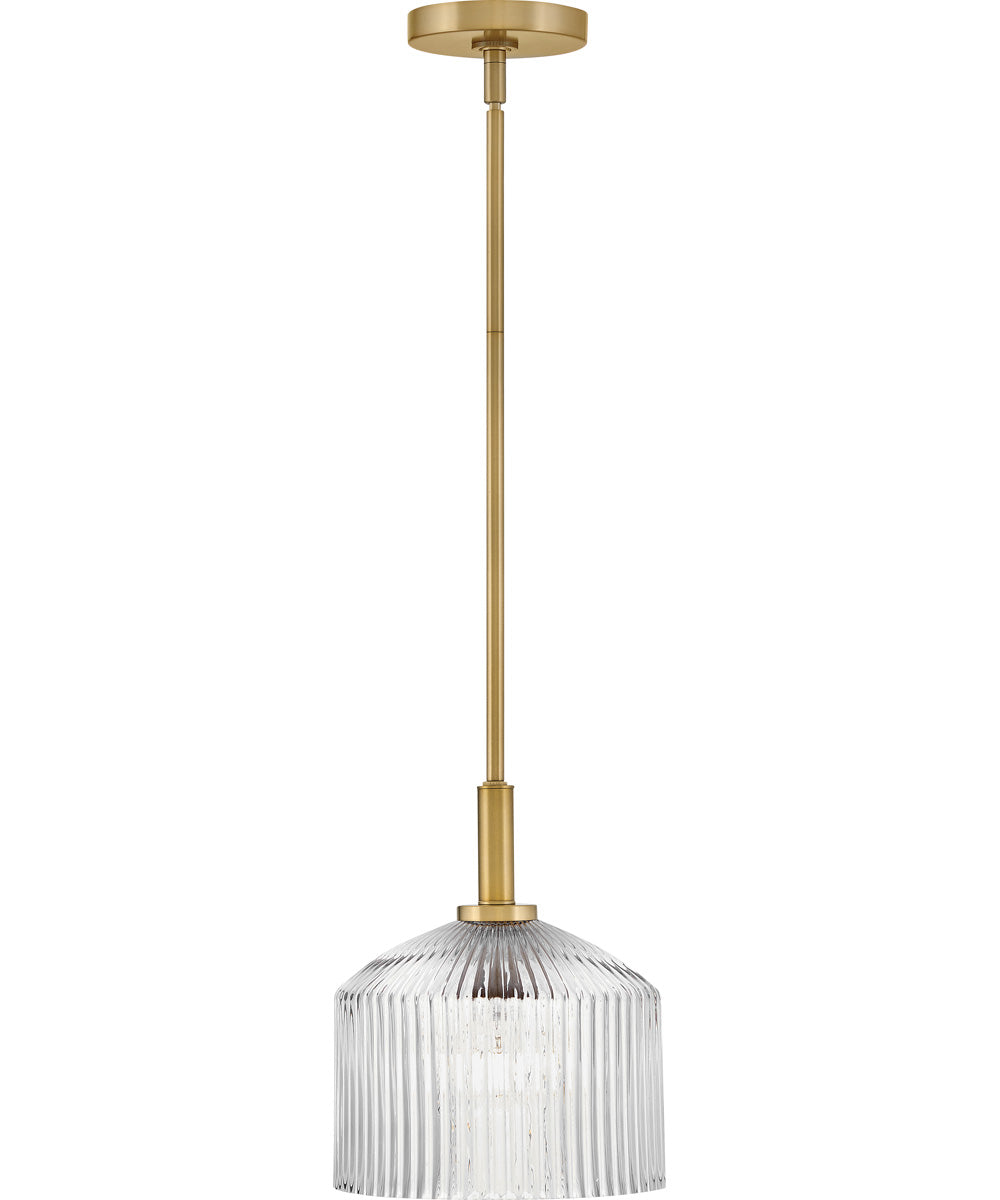 Lisette 1-Light Small Pendant in Lacquered Brass