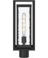 Shaw 19 Inch 1 Light Outdoor Post Light with Clear Glass Textured Black