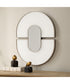 Encase Modern White Oval Mirror