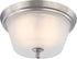 13"W Surrey 2-Light Close-to-Ceiling Brushed Nickel