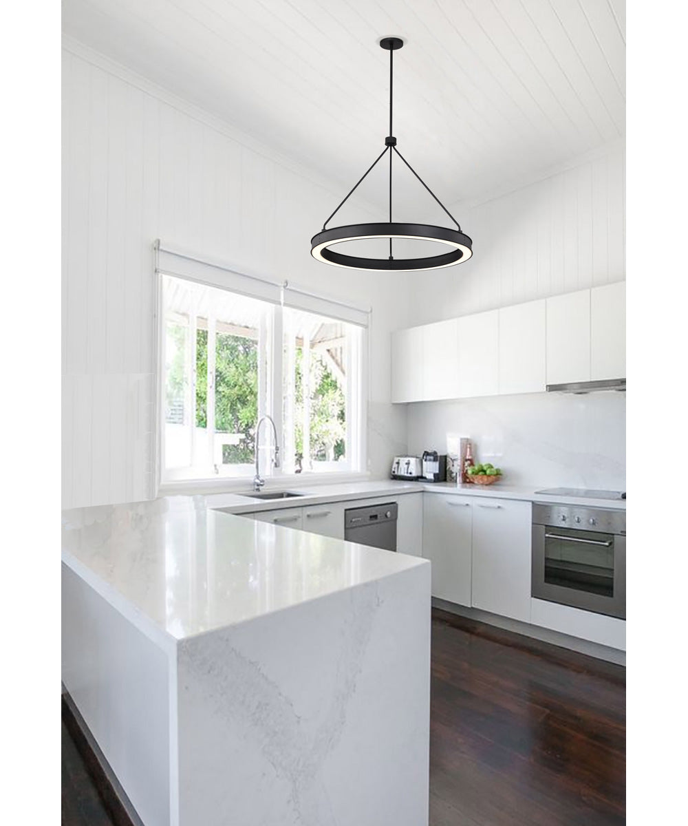 Longford  Pendant Textured Black
