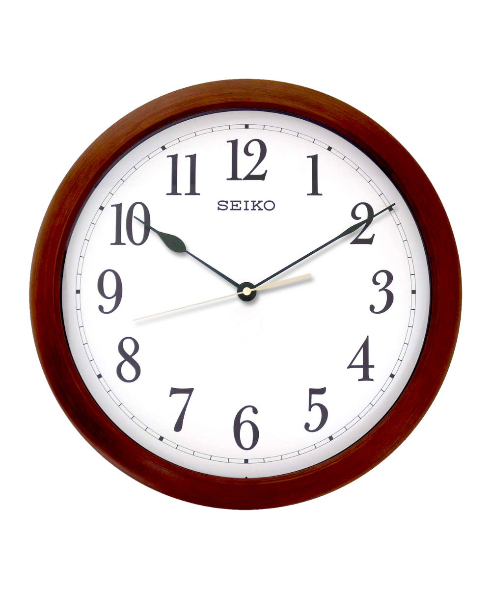 Wood Finish Numbered Wall Clock