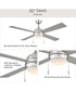 Tavo 52-in. 4-Blade LED Modern Ceiling Fan Brushed Nickel