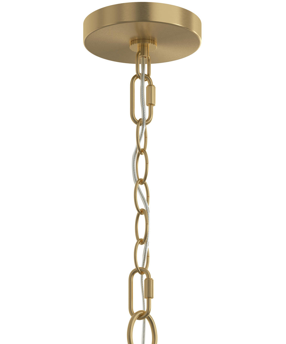 Jheni 6-Light Chandelier with Clear Glass Shades Brushed Gold
