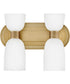 Tallulah 4-Light Small Two Light Vanity in Lacquered Brass