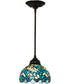 8" Wide Nightfall Wisteria Pendant