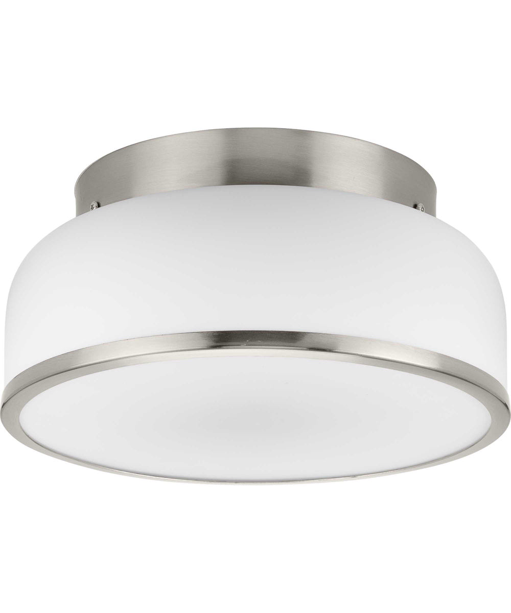Parkhurst 2-Light New Traditional 11-1/4" Flush Mount Light Brushed Nickel