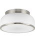 Parkhurst 2-Light New Traditional 11-1/4" Flush Mount Light Brushed Nickel